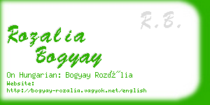 rozalia bogyay business card